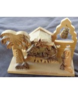Beautiful Hand-Crafted Solid Wood Nativity Scene – Made in Bethlehem VGC... - $27.06 CAD