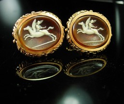 Cupid Cuff links Mythical horse cufflinks Museum Cufflinks Vintage Winged   - £179.44 GBP