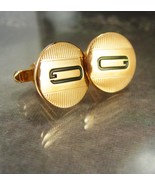 Vintage Swank monogram Cufflinks letter G Gold wedding gift personalized... - £59.95 GBP