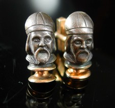 Vintage Bishop cuff links sterling  Swank cufflinks chess mens cool gift gold je - £131.89 GBP