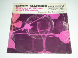 Henry Mancini Days Of Wine And Roses 45 RPM Picture Sleeve Only RCA 47-8120 - £0.79 GBP