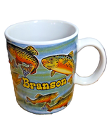 Branson Missouri Souvenir Ceramic Trout Fish Coffee Tea Mug Fishing Fath... - $279.29 MXN