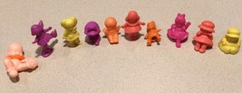 Vintage 1986 Plastic Girl Doll Figures CUTIE Mattel Miniatures Japan pink orange - £7.99 GBP