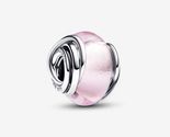 925 Sterling Silver Encircled Pink Murano Glass Charm - 793241C00 - $7.80