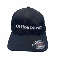Office Depot Flex Fit Hat Cap Mesh Black Stretch Size Large XL - $19.79