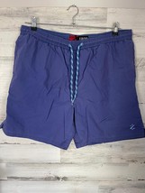 Izod Perform Shorts Men&#39;s XL Blue Logo Canvas Drawstring Slash Pockets Outdoor - £14.87 GBP