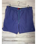 Izod Perform Shorts Men&#39;s XL Blue Logo Canvas Drawstring Slash Pockets O... - £14.90 GBP