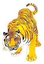Back Patch Yellow Bengal Royal Tiger Thai Silk Embroidered Iron On Large Tigr... - £28.46 GBP