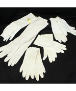 Off White Long Opera Length Gloves Vintage 1950&#39;s Women  5 Sets - $36.47 CAD