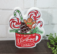 Christmas Gingerbread Man Cookie Hot Cocoa Mug Sign Holiday Bakery Kitch... - $16.99