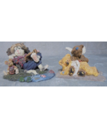 Lot of 2 The Boyds Bears &amp; Friends Purrstone Collection &amp; Teddy Angels F... - £7.60 GBP