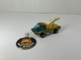 Vintage 1969 Hot Wheels The Heavyweights Tow Truck Redline Mattel W/Button - $79.99