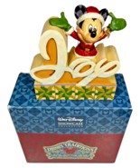 Jim Shore Enesco Disney Traditions SANTA MICKEY &quot;JOY&quot; Word Plaque Figurine - $75.76