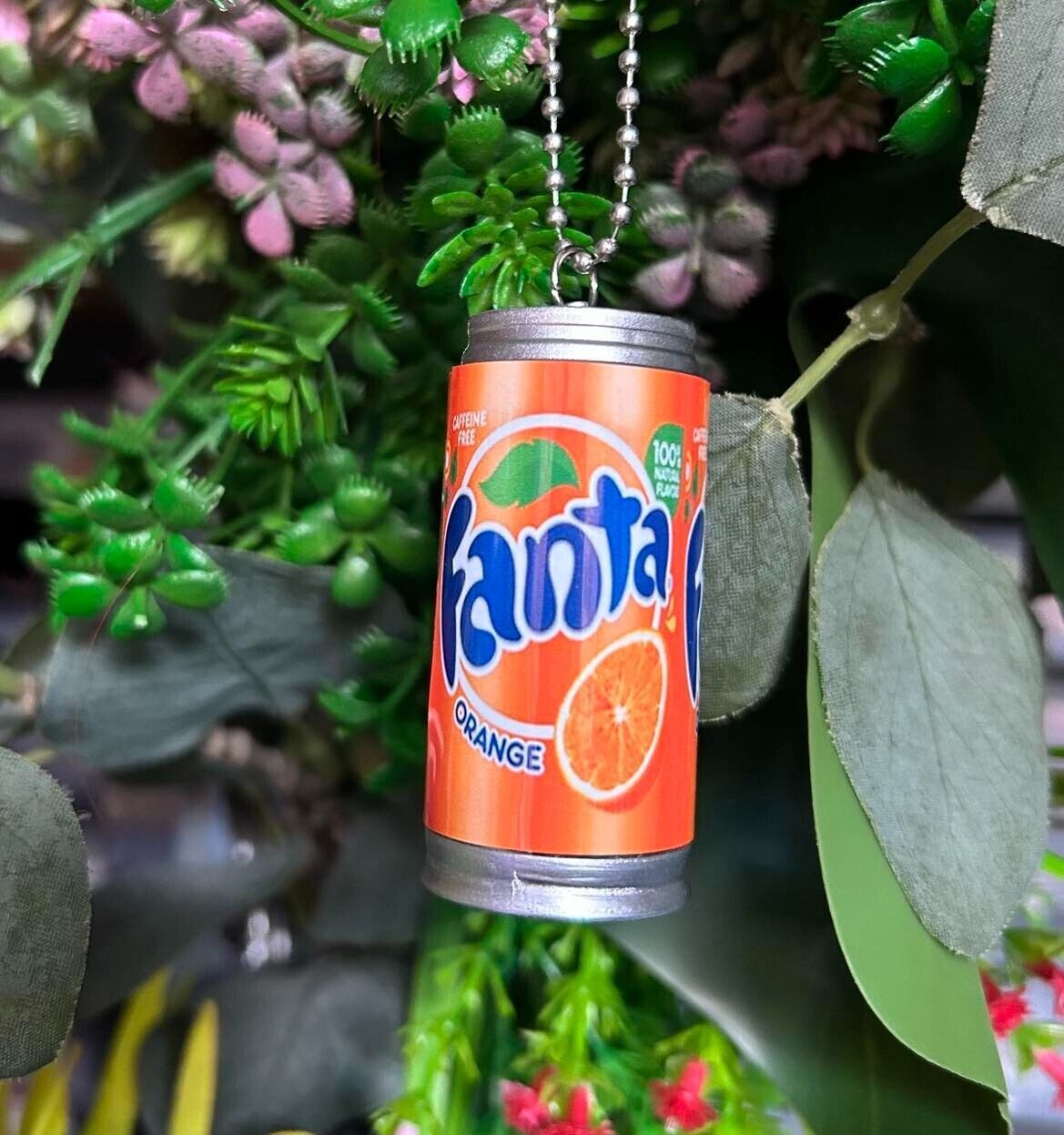 Handmade ORANGE FANTA BAUBLE car hanger HANGING decoration XMAS tree GIF... - $12.55