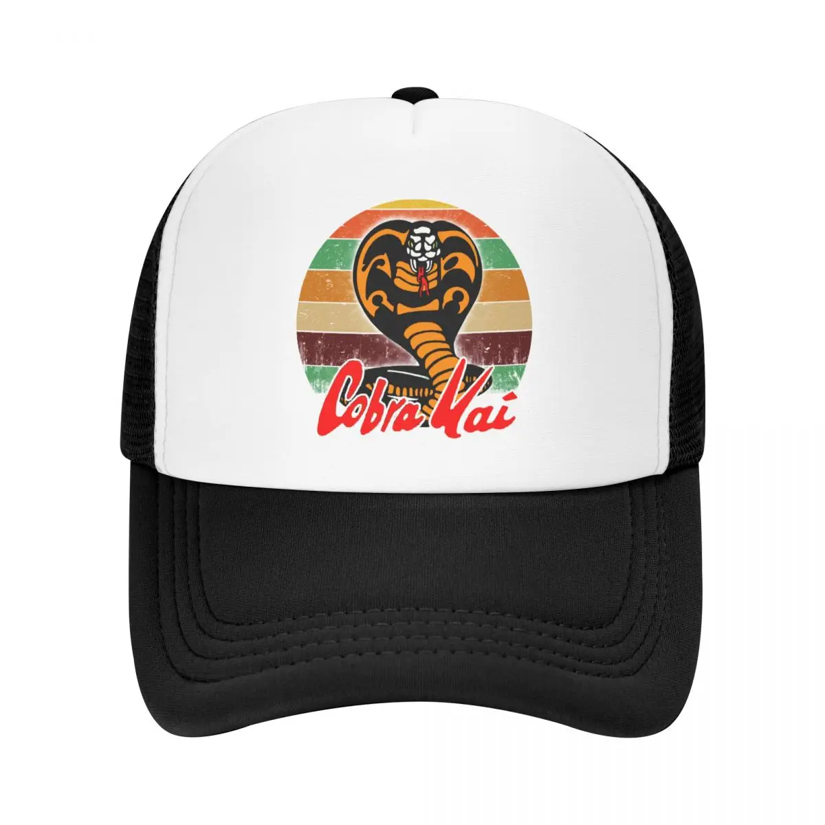 Cobra Kai In The Karate Kid Baseball Cap Strike First Strike Hard Trucker Hat Sn - £12.79 GBP