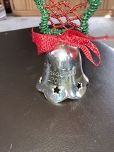 2001 Christmas Bell beaded wreath International Silver company Silverplated - £6.15 GBP