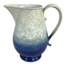 Vintage Crystalline Porimeirion Pottery Vintage Pitcher Vase Blue Made E... - $186.99