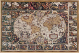 Old World Map - 496 x 331 stitches - Cross Stitch Pattern L630 - £3.05 GBP