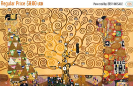 Counted Cross Stitch Pattern Tree of life Klimt 496x289 stitches BN402 - $3.99