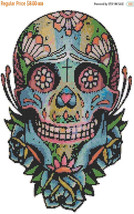 Sugar Skull - pop art - 119 x 183 stitches - Cross Stitch Pattern L637 - $3.99