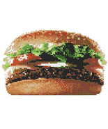 counted Cross Stitch Pattern Hamburger 97*62 stitches BN152 - $3.99