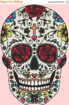 Sugar Skull - 164 x 125 stitches - Cross Stitch Pattern L639 - $3.99