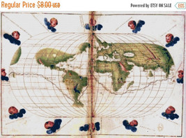 Universal Mercator map - 386 x 264 stitches - Cross Stitch Pattern L1129 - $3.99