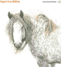 Counted Cross Stitch Pattern White horse 283 x 289 stitches BN427 - $3.99