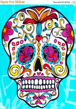 Sugar Skull - pop art - 160 x 219 stitches - Cross Stitch Pattern L1176 - £3.13 GBP