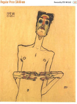 naked man by egon schiele - 161 x 204 stitches - Cross Stitch Pattern L1041 - £3.19 GBP