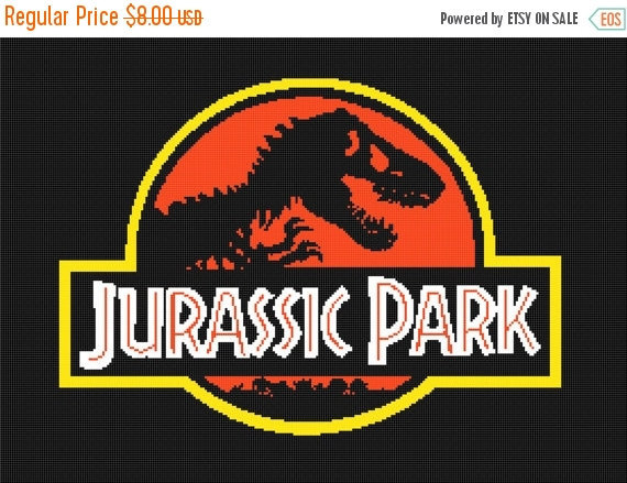 Jurassik Park - 276 x 196 stitches - Cross Stitch Pattern L1019