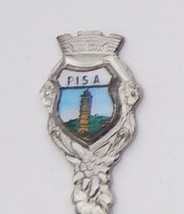 Collector Souvenir Spoon Italy Pisa Leaning Tower of Pisa Porcelain Enamel - $14.99