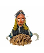 Ivory Coast sculpture wood carving figurine Senegal tribal mask African ... - $742.50