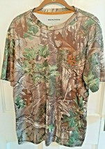 S 34-36 Camo Short Sleeve Brown Green T Shirt As Is See Description - £7.44 GBP