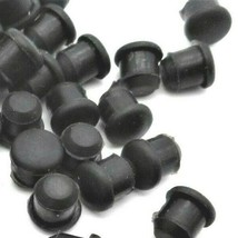 1/4”  Rubber Hole Plugs Black Push In Stem Bumper   Lot of 50 per package - $23.29