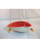 Red Glazed Porcelain Bird Feeder RKC158 - £15.98 GBP