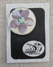 Costello International Mexican Silver Abalone Shell Flower Brooch Pin w/... - $27.71