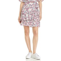 AQUA Womens White Floral Ruffled Mini Wrap Skirt Size XS $68 - NWT - £7.20 GBP