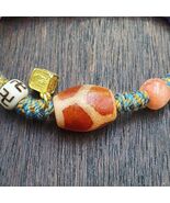Bracelet de perles Dzi 6 yeux fait main cordon multicolore - bracelet de... - $52.63