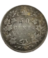 Mezzo dollaro Terranova 1870 - Queen Victoria Laureate Portrait Revival ... - $18.69 CAD