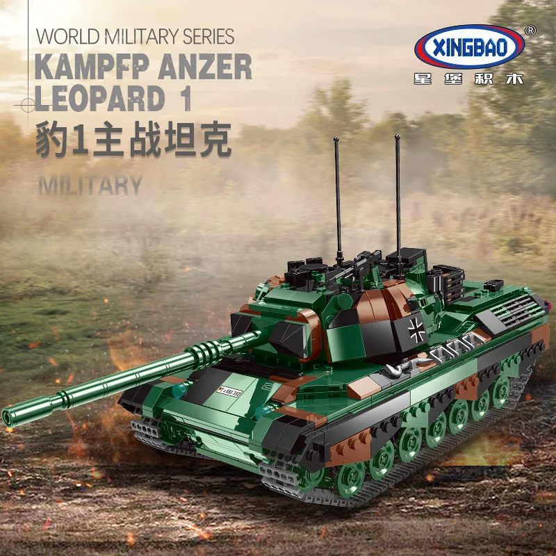 6049 germany ww2 leopard 1 main station tank model military armored car series diy toys thumb200