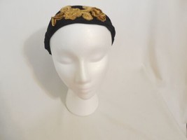 INC International Concepts Black Gold Sequined Turban Headband S170 S170 - £8.50 GBP