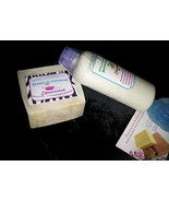 Homemade Natural Honey Oatmeal Bath Soap &amp; Face / Body Lotion Combo- Uns... - $15.77 CAD