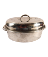 Stainless Roasting Turkey Roaster Oven Steamer Cooking Pot Pan Kitchen VGC - $31.62 CAD