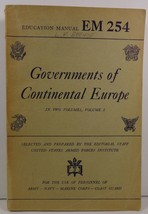 Education Manual 254 Governments of Continental Europe Volume 2   - $8.99