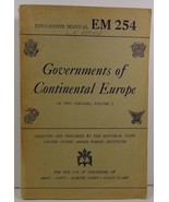 Education Manual 254 Governments of Continental Europe Volume 2   - £7.18 GBP