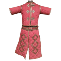 Medieval Gambeson Thick Padded Gambeson | Long Length Short Sleeve Larp Art Sca - £77.08 GBP+