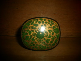 Green , Gold and Black Lacquered Trinket Box - $5.00