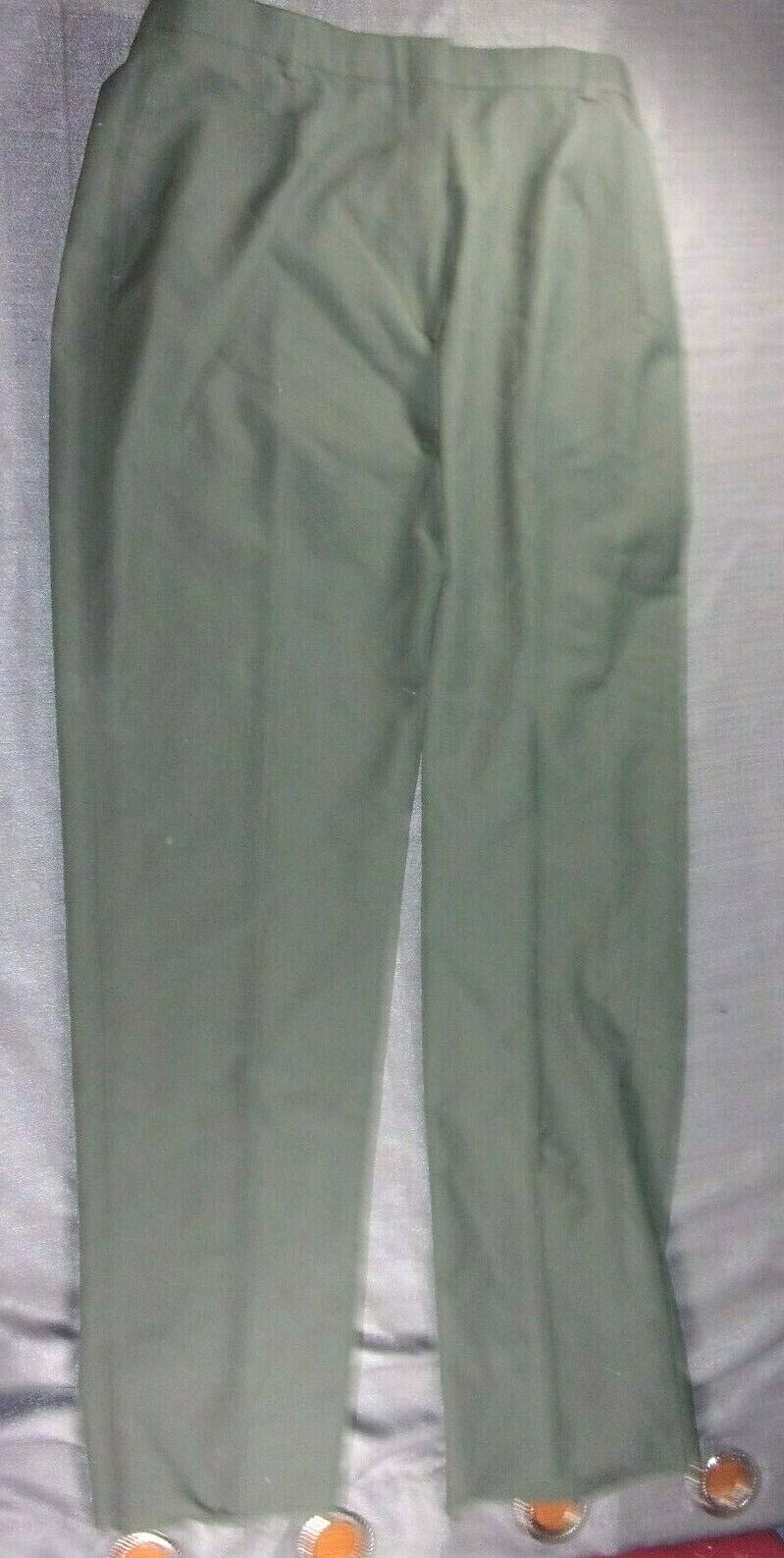 NWT&#39;S WOMAN&#39;S CLASS A DRESS SLACK/PANTS GREEN 489 POLYESTER AND WOOL SER... - $23.22