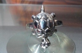 .925 Sterling Silver Turtle Tortuga Ring - Sz 6 - Free Shipping ! - £16.11 GBP